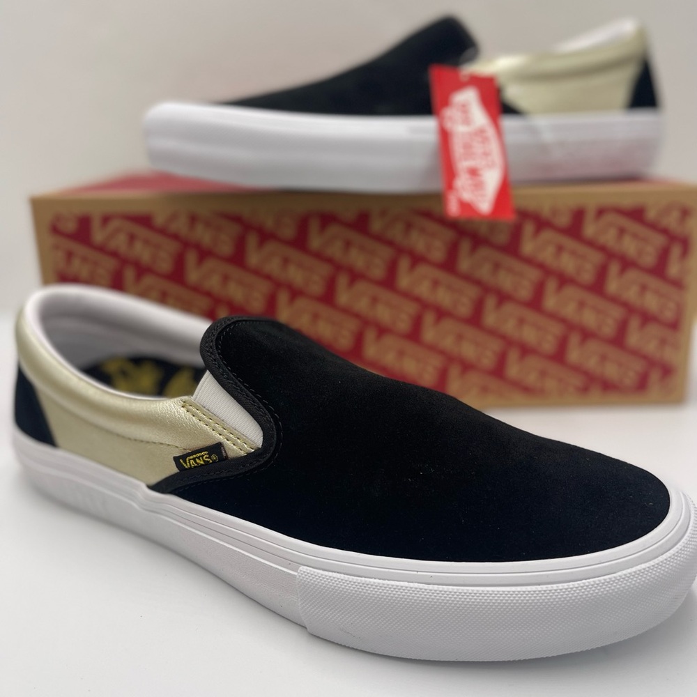 Vans Men’s Slip-On Pro (Shake Junt) Black/Gold Sneakers
VN0A347V13L - Picture 14 of 16